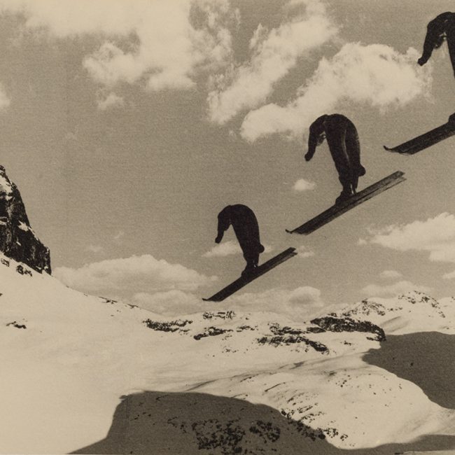“Salto triplo”, Enrico Pedrotti, 1936, fotomontaggio. © Federico Pedrotti